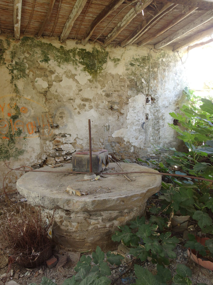 Abandoned olive oil press in Parikia Paros
