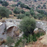 The bridge of Kakos Potamos, or Bad River, near Lefkes