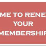 Time to renew your membership