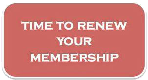 Time to renew your membership